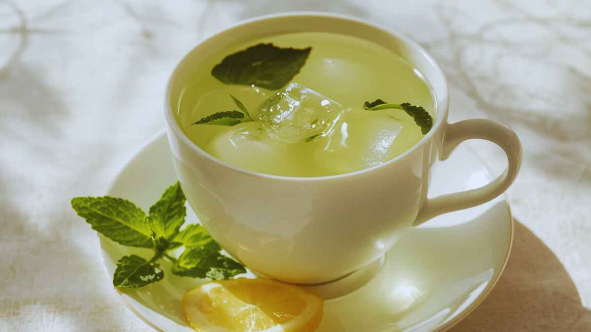 Lemon‑Mint Cardio Slim Iced Tea