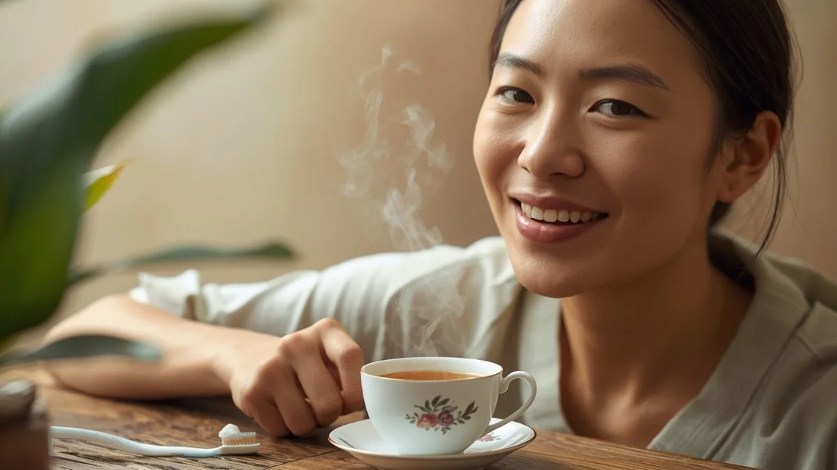 Drink Tea After Brushing teeth